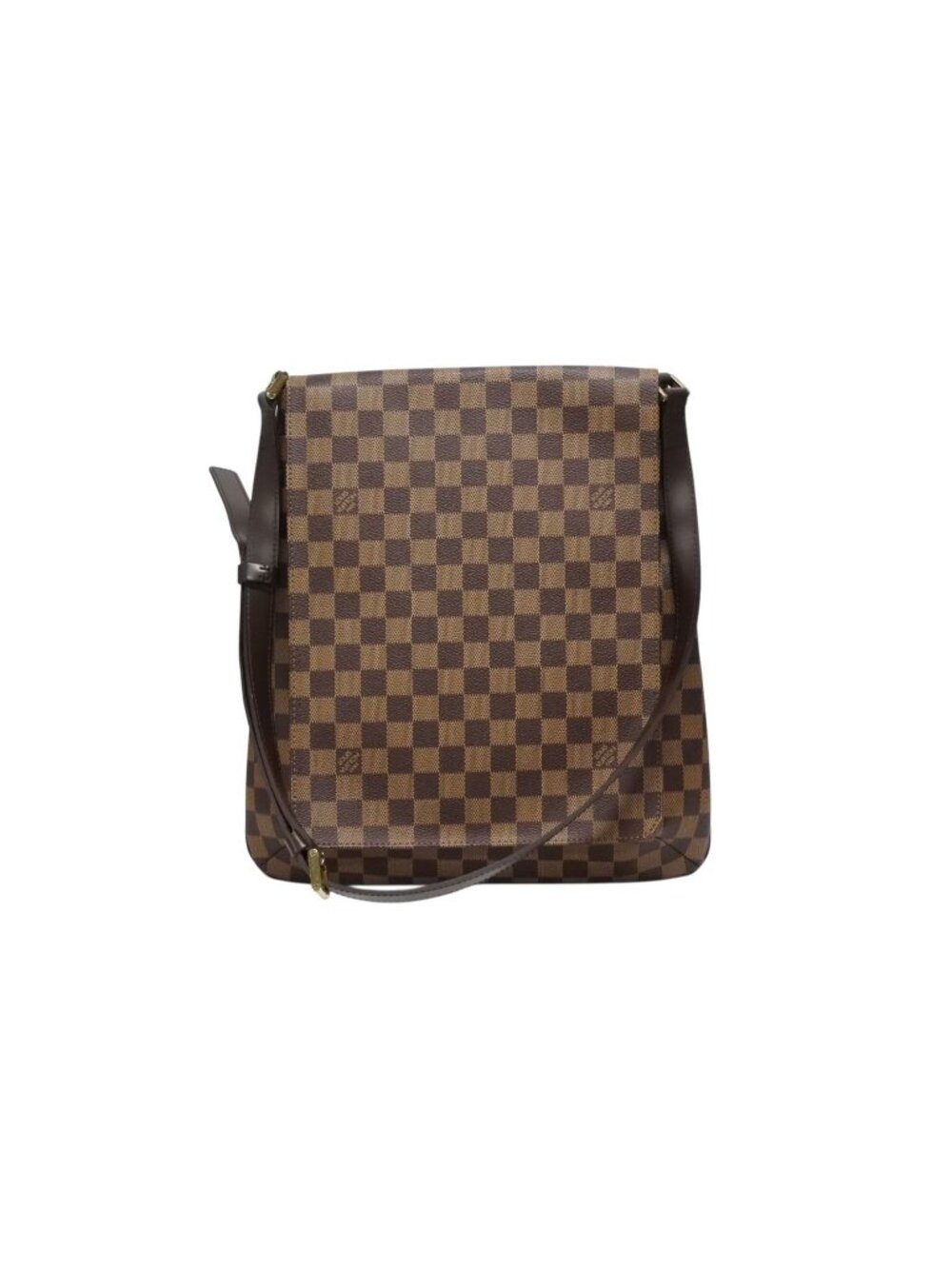 Louis Vuitton Musette Salsa Damier Long Strap Shoulder Bag Brown Gold